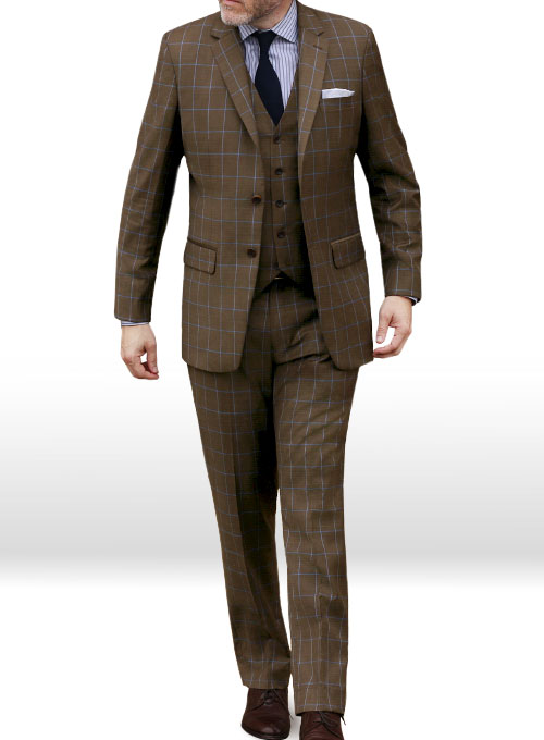 Napolean Amster Brown Wool Suit