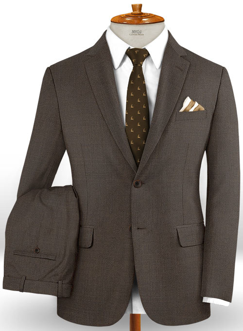 Napolean Dark Brown Wool Suit