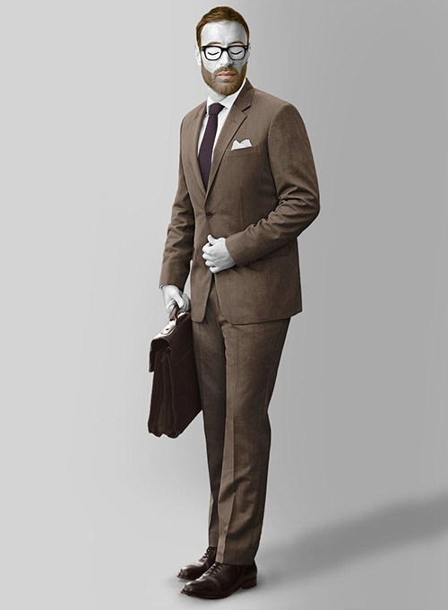 Napolean Brown Wool Suit