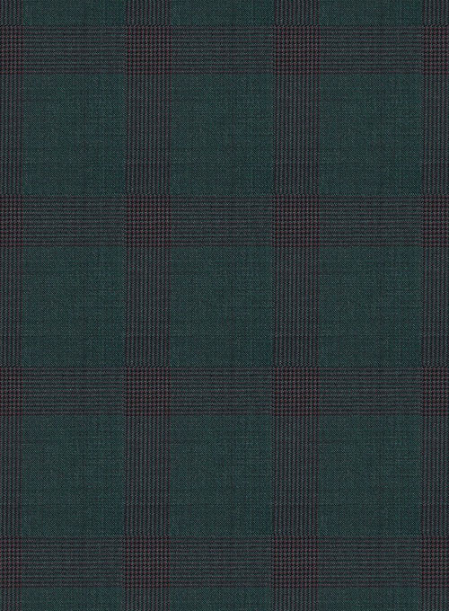 Napolean Knight Green Check Wool Suit