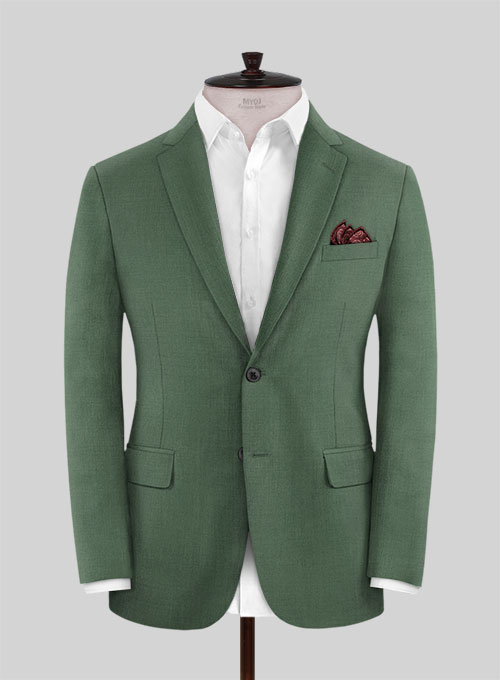 Napolean Moss Green Wool Suit