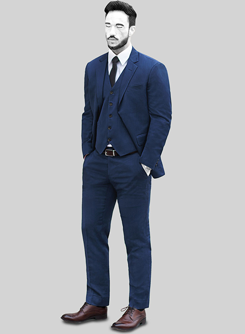 Napolean Persian Blue Wool Suit - Click Image to Close