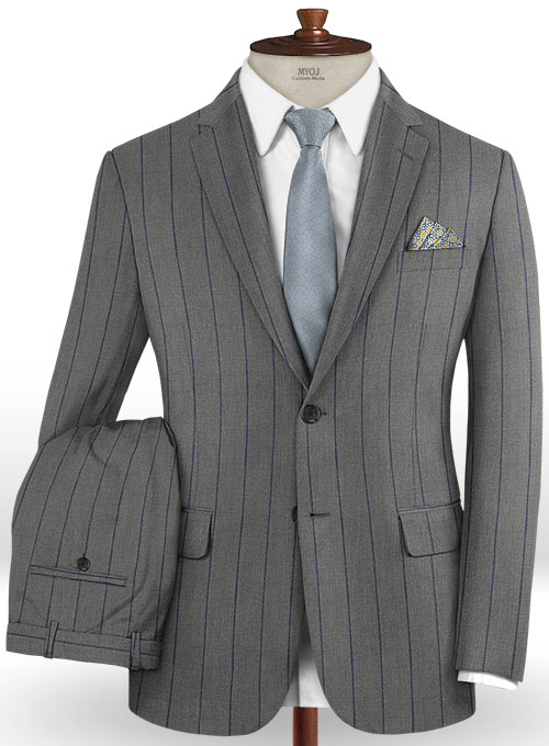 Napolean Rodrio Gray Wool Suit
