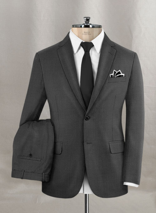 Napolean Mini Houndstooth Gray Wool Suit