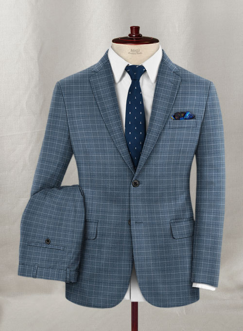 Napolean Tonia Blue Wool Suit