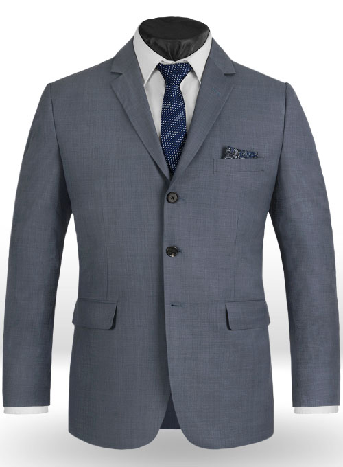 Napolean Powder Blue Sharkskin Wool Suit - Click Image to Close