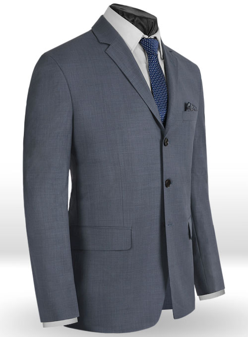 Napolean Powder Blue Sharkskin Wool Suit - Click Image to Close