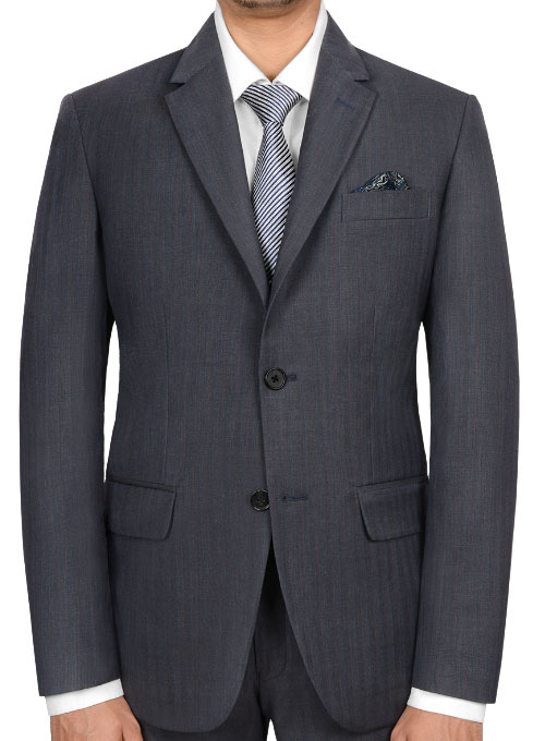 Napolean Roman Blue Stripes Wool Suit