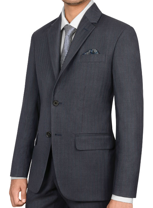 Napolean Roman Blue Stripes Wool Suit