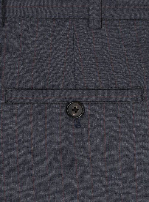 Napolean Roman Blue Stripes Wool Suit