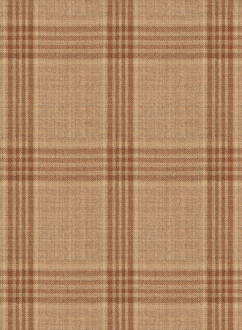 Napolean Tartan Beige Wool Suit