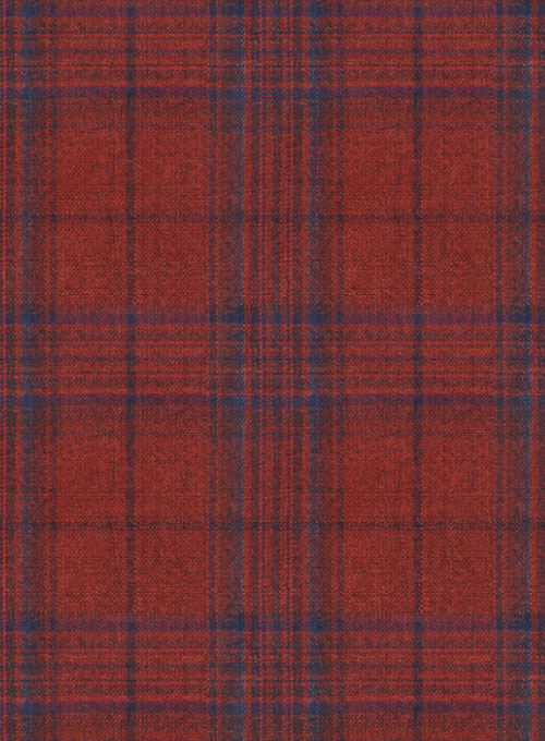 Napolean Tartan Red Wool Suit