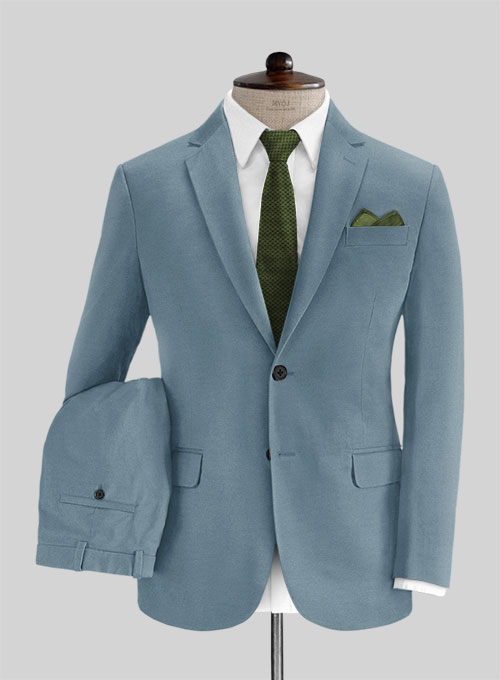 Nord Blue Feather Cotton Canvas Stretch Suit