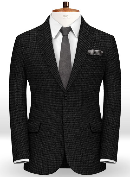 Pinhead Wool Black Suit