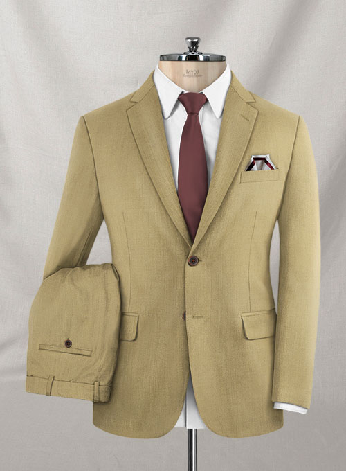 Reda Khaki Pure Wool Suit