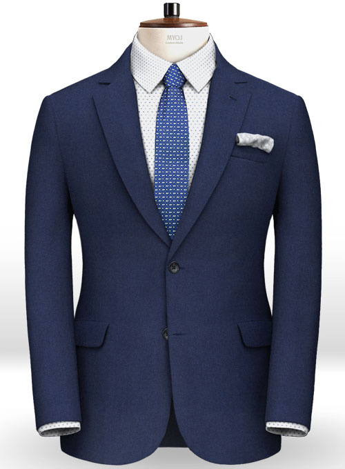 Royal Blue Flannel Wool Suit