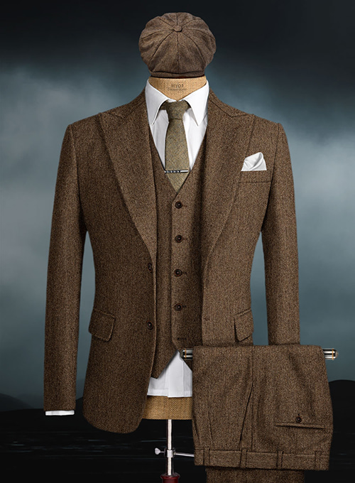 Thomas Shelby Peaky Blinders Brown Tweed Suit