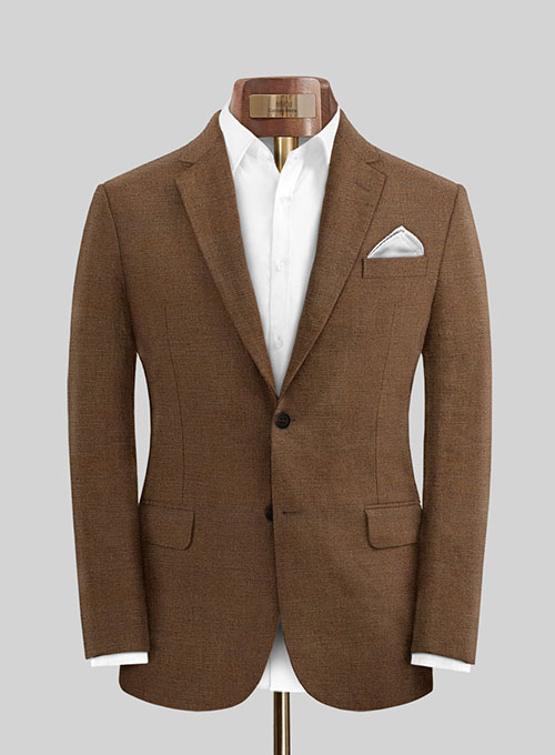 Safari Tan Cotton Linen Suit