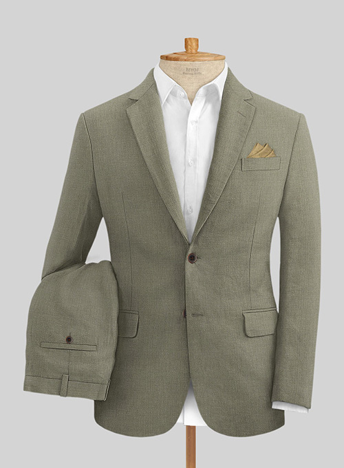 Sage Green Pure Linen Suit