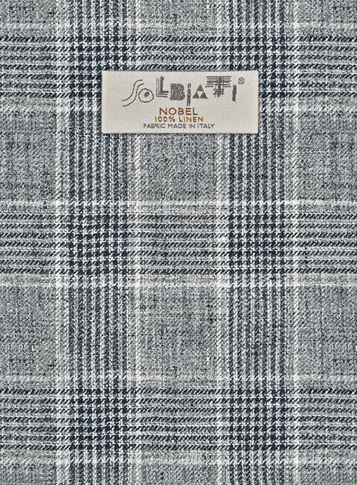 Solbiati Gray Checks Linen Suit