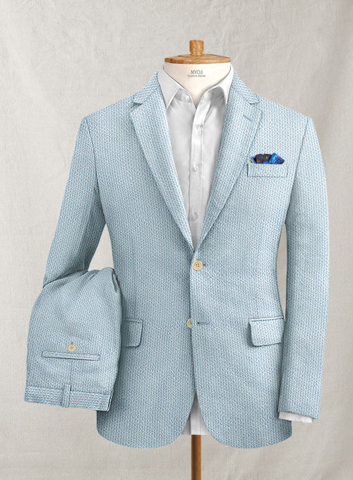 Solbiati Sky Blue Seersucker Suit