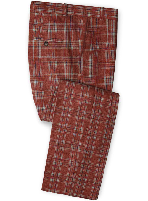 Solbiati Wine Square Linen Suit - Click Image to Close