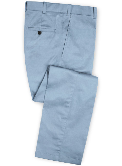 Stretch Summer Weight River Blue Chino Suit