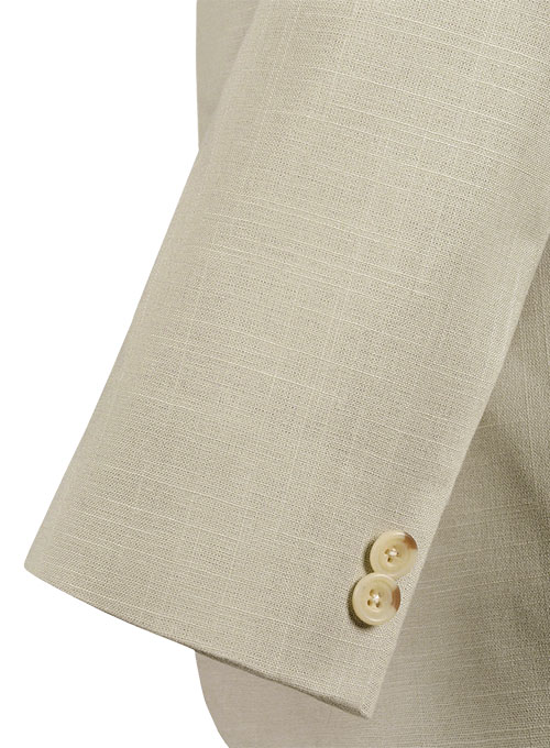 Tropical American Beige Linen Jacket