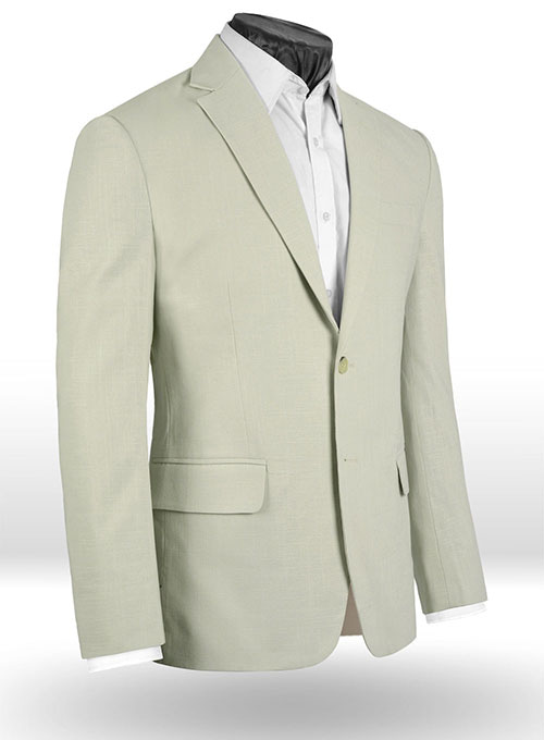 Tropical Light Beige Linen Jacket