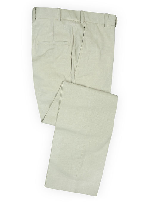 Tropical Light Beige Linen Pants - 32R