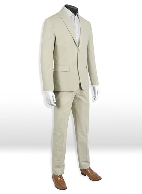 Tropical Light Beige Linen Suit