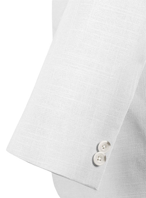 Tropical White Linen Jacket - 40R