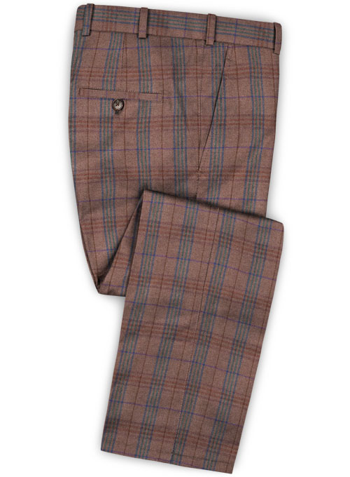 Turin Wine Feather Tweed Suit