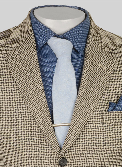 Tweedy Gray Houndstooth Wool Jacket