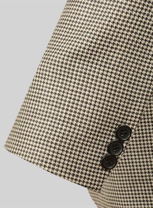 Tweedy Gray Houndstooth Wool Jacket