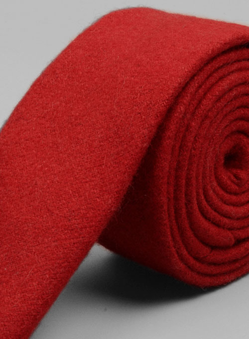 Tweed Tie - Vintage Plain Red