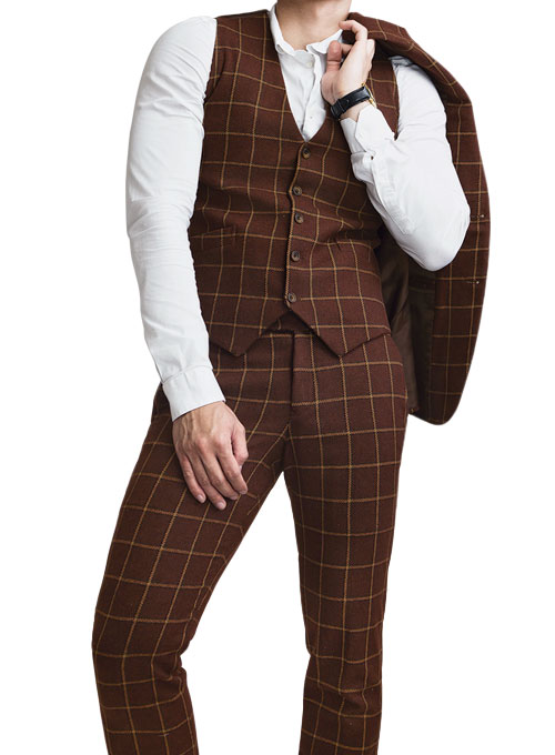 Vintage Brown Glen Royal  Tweed Suit