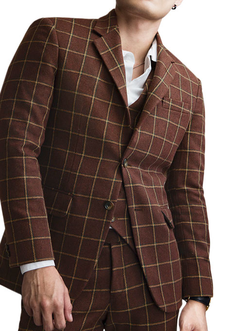 Vintage Brown Glen Royal  Tweed Suit