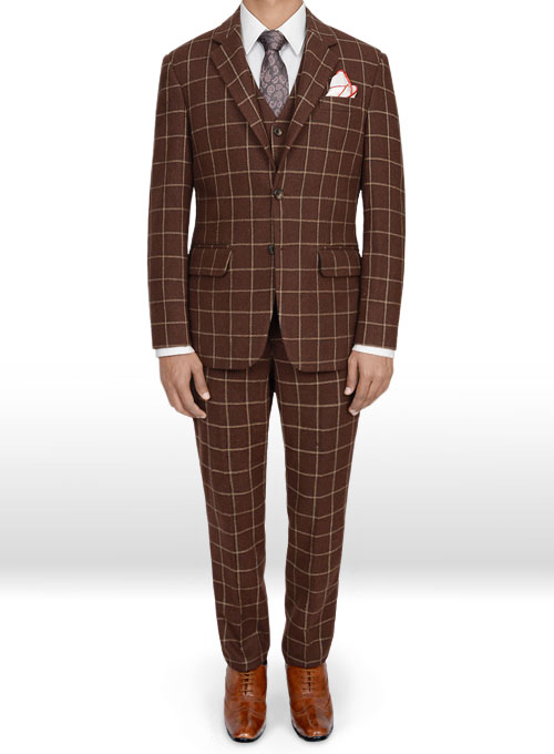 Vintage Brown Glen Royal  Tweed Suit