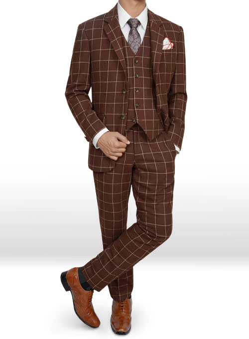 Vintage Brown Glen Royal  Tweed Suit