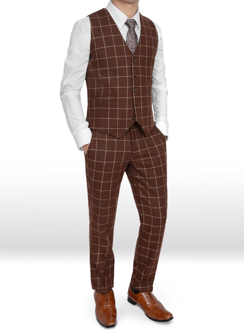 Vintage Brown Glen Royal  Tweed Suit