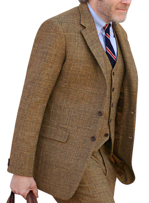 Vintage Glasgow Brown Tweed Jacket - Click Image to Close