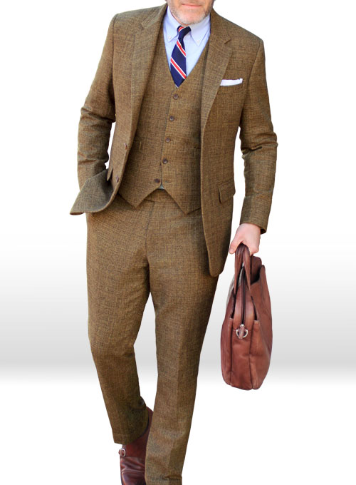 Vintage Glasgow Brown Tweed Suit - Click Image to Close