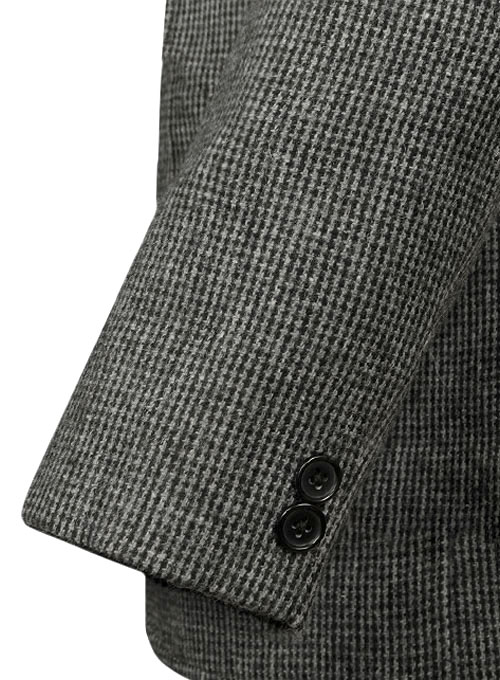 Vintage Gray Macro Weave Tweed Suit - Click Image to Close