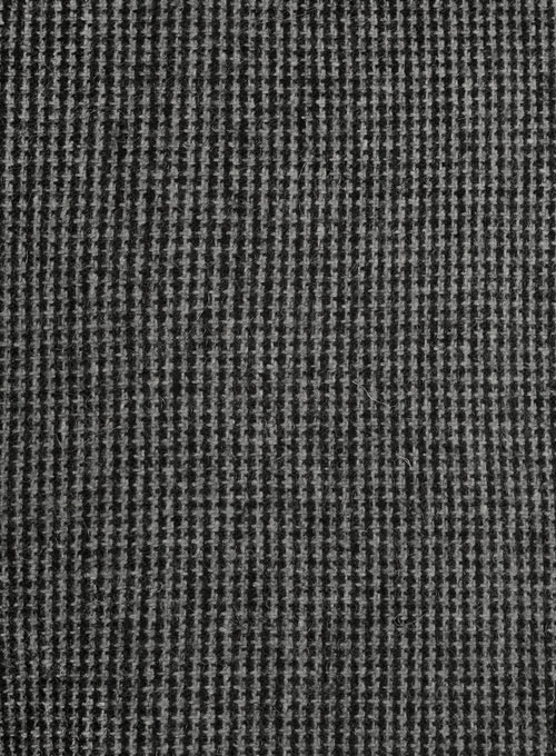 Vintage Gray Macro Weave Tweed Scottish Style Jacket - Click Image to Close