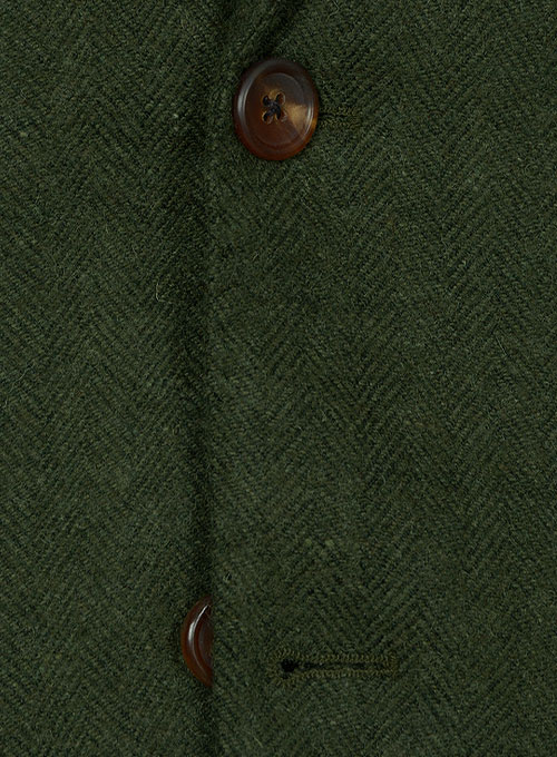 Vintage Herringbone Green Tweed Suit