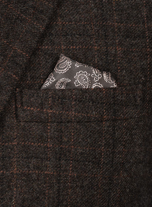 Vintage Jones Dark Brown Checks Tweed Jacket