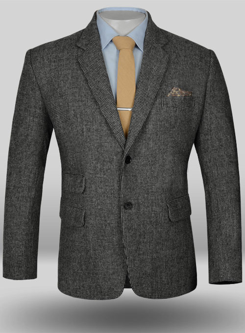 Vintage Gray Macro Weave Tweed Suit