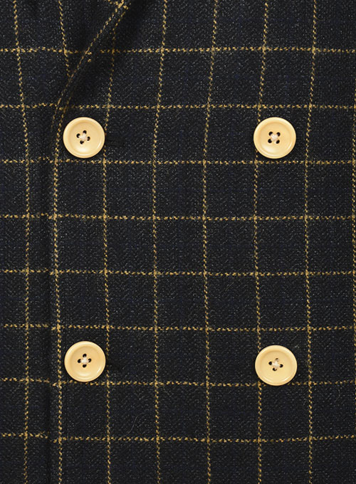 Vintage Scottish Black Tweed Jacket