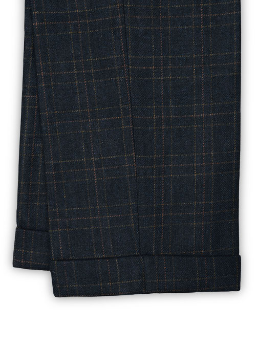 Vintage Jones Navy Checks Tweed Suit